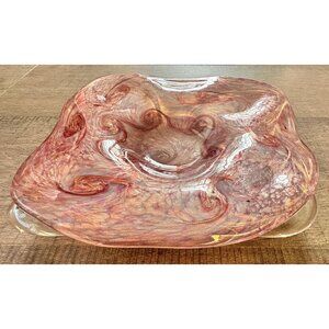 Murano Aventurine Pink Opal Art Glass Piece from Fratelli Toso 1950-1960